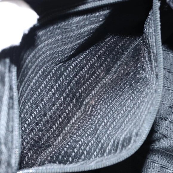 PRADA Hand Bag Safiano leather Black Gold Auth - Picture 13 of 16